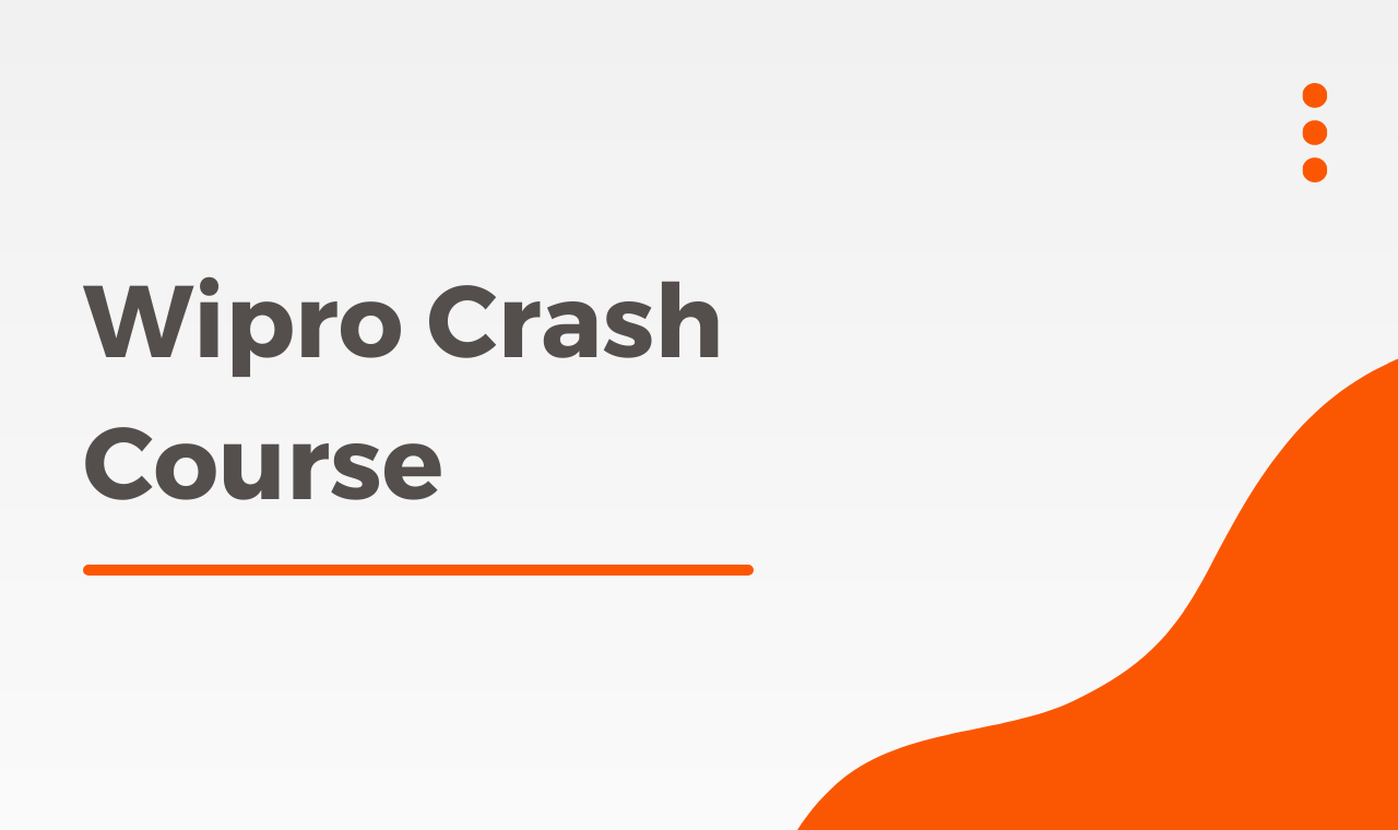 Wipro Crash Course