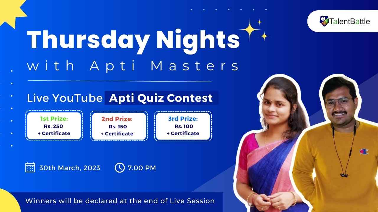 Thursday Nights With Apti Masters FREE Contest